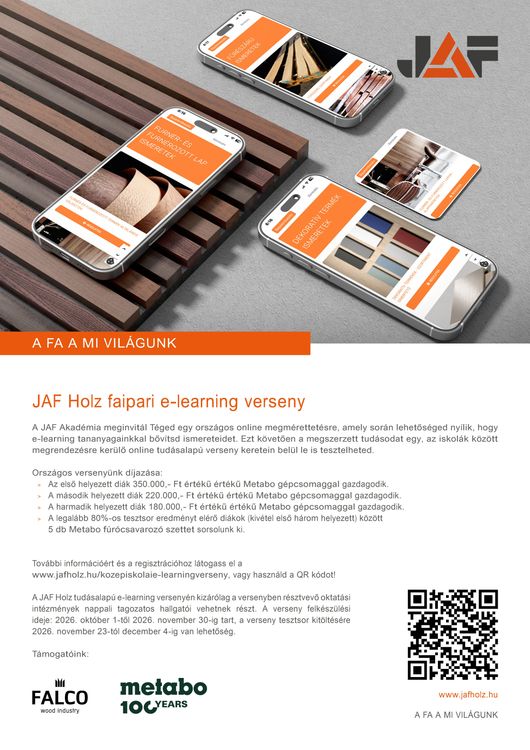 JAF Holz Faipari E-learning Verseny