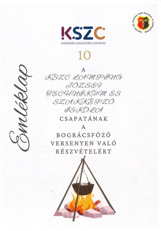 KSZC 10 - Bográcsfőző verseny