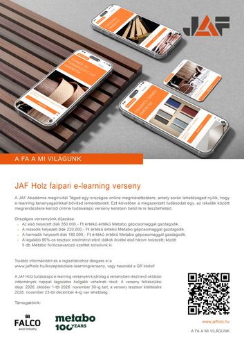 JAF Holz Faipari E-learning Verseny