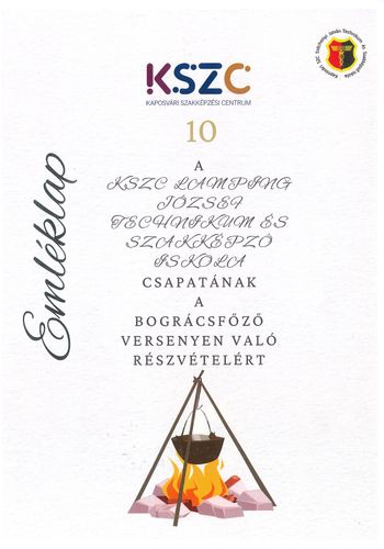 KSZC 10 - Bográcsfőző verseny